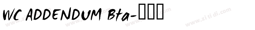 WC ADDENDUM Bta字体转换 WC ADDENDUM Bta字体转换
